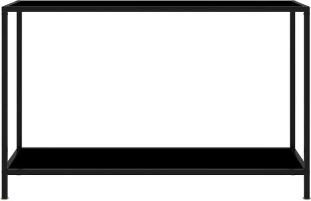 vidaXL Konsolentisch Modell 3 in Schwarz aus Hartglas und pulverbeschichtetem Stahl, B/T/H: 120 x 35 x 75 cm - Bild 1
