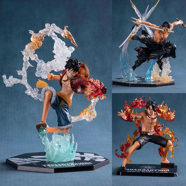 Bandai One Piece Ace Zoro Sanji Feuerfaust, Zubehör-Figuren, Komplettset - Bild 1