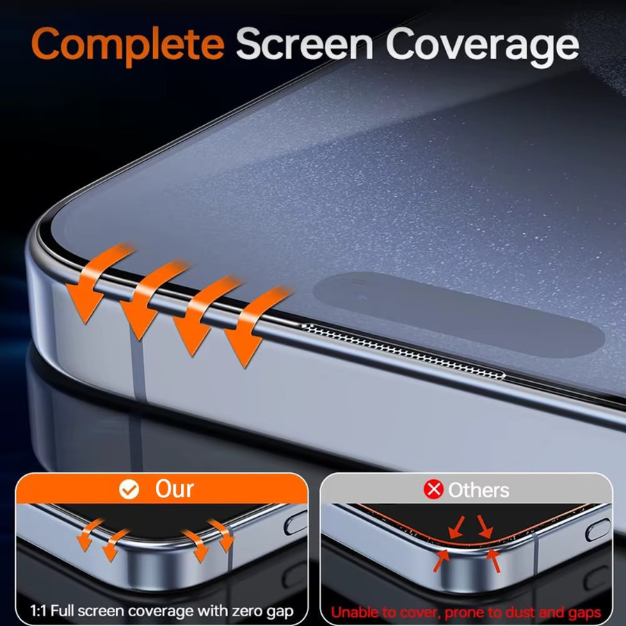 NNBILI 4er Pack Sichtschutz-Displayschutzfolien aus gehärtetem Glas für iPhone 11 12 13 14 15 16 17 Pro Max Plus 17e 16e 17Air mit Anti-Blasen-Funktion - Bild 3