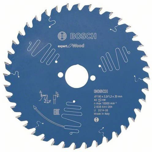 Bosch Expert for Wood Kreissägeblatt mit Carbide-Spitzen für Holz und Metall, Durchmesser: 190 mm, Bohrung: 30 mm, Zähneanzahl: 40, Farbe: Blau - Bild 1