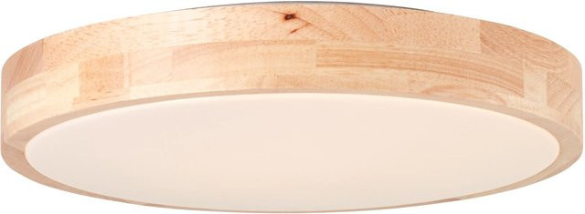 Brilliant Moreen LED-Deckenleuchte in Holz und Weiß, Durchmesser: 34 cm, 14 W, 1300 lm, dimmbar - Bild 1