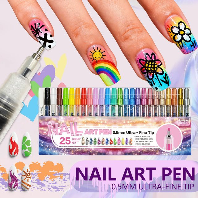 Guangna Nail-Art-Stifte, Metallic, Unisex - Bild 1