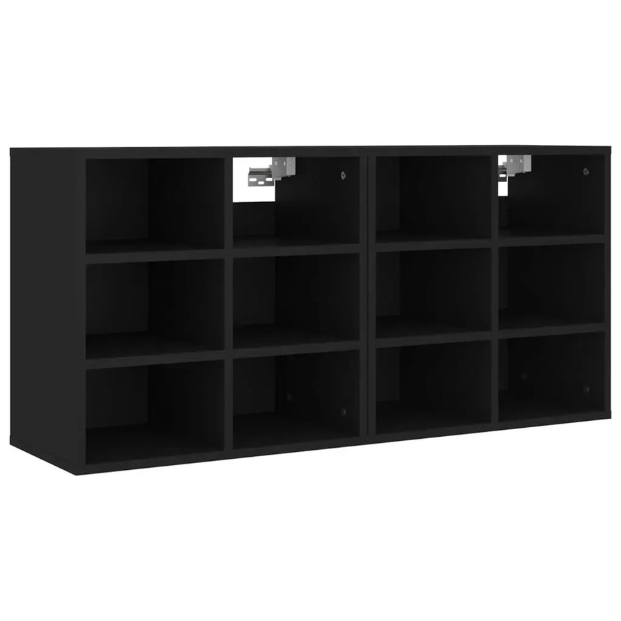 vidaXL Schuhschränke 2er Set Schwarz mit Belüftung B/T/H: 52,5 x 30 x 50 cm - Bild 1