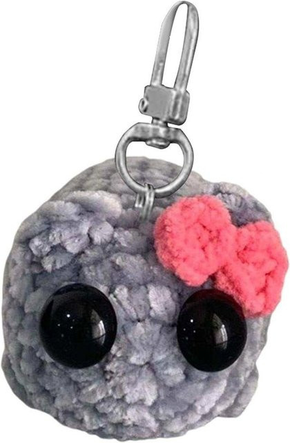 Schlüsselanhänger Chenille trauriger Hamster, Stoffpuppe mit Ton Musik, Unisex - Bild 1