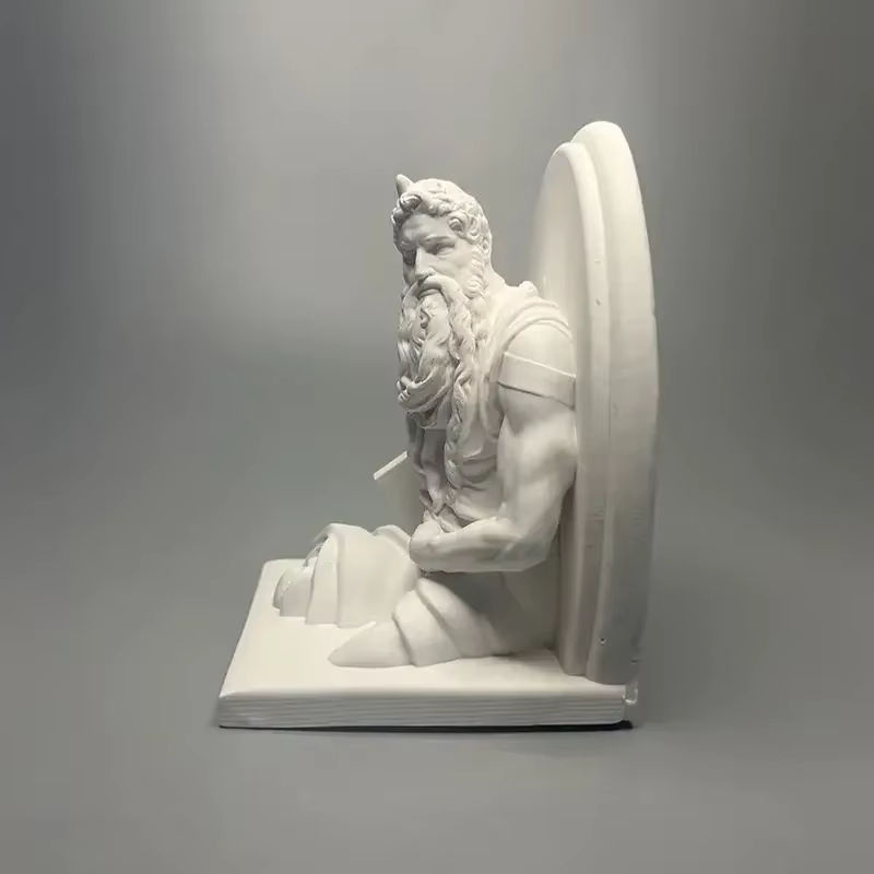 Moses Figur Skulptur aus Gips in Weiß als dekoratives Kunstwerk für dein Home Living - Bild 4