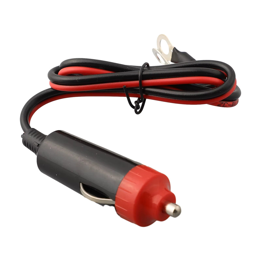 12V Auto Netzteil Inverter Kabel mit Zigarettenanzünder Stecker und Buchse in Schwarz, Länge: 50 cm - Bild 3