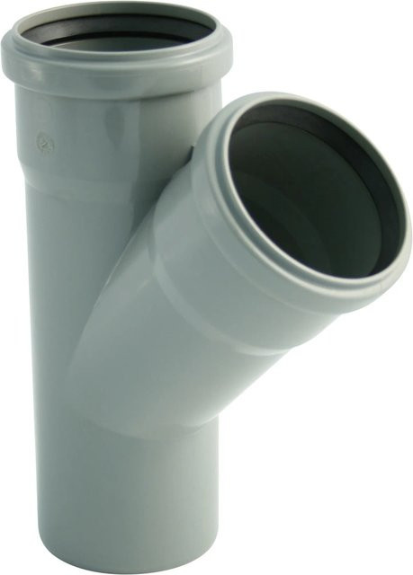 Marley HT-Einfachabzweig 45 Grad DN 40/40 in Grau - Bild 1