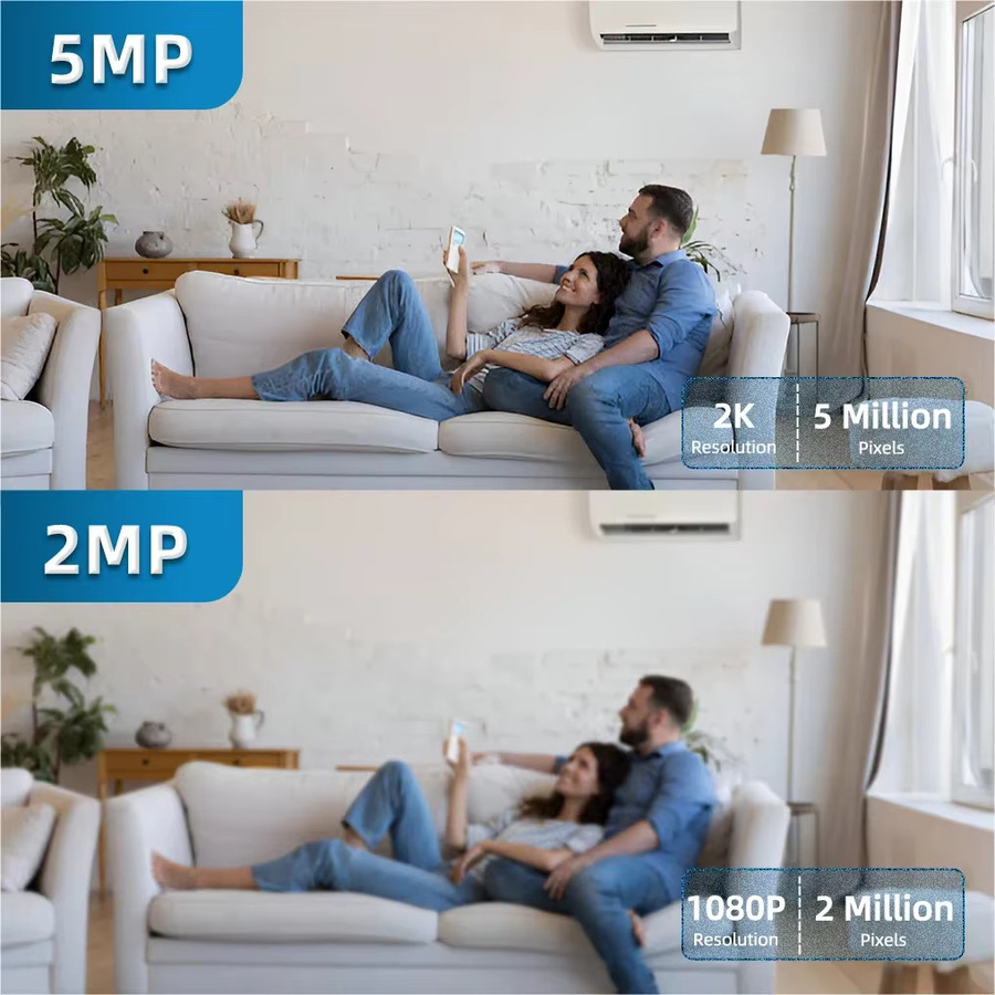 PEGATAH O-Kam Pro WLAN Innen-Babymonitor und Sicherheitskamera mit 5MP Auflösung, 2,4GHz & 5GHz Dualband, Farbnachtsicht, Menschenerkennung und 355° PTZ in Weiß - Bild 3