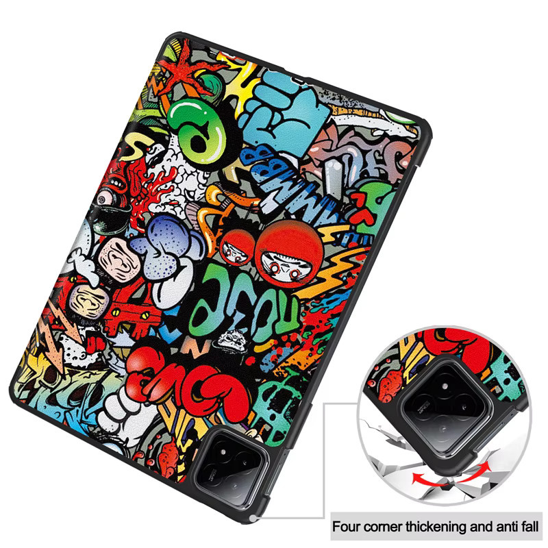 Magnetische Smart Cover Schutzhülle für Xiaomi Mi Pad 6s Pro 12,4 Zoll mit Klappfunktion und Ständer aus hartem PC in Grün - Bild 5