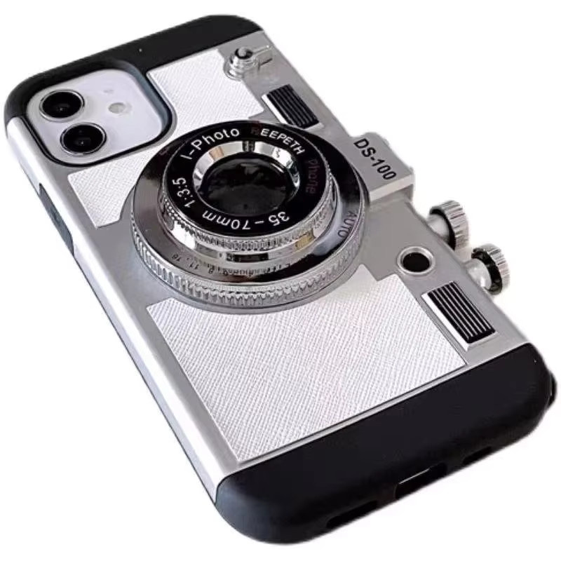 Emily in Paris 3D Retro Kamera LED-Tasche für iPhone Modelle in Schwarz - Bild 2