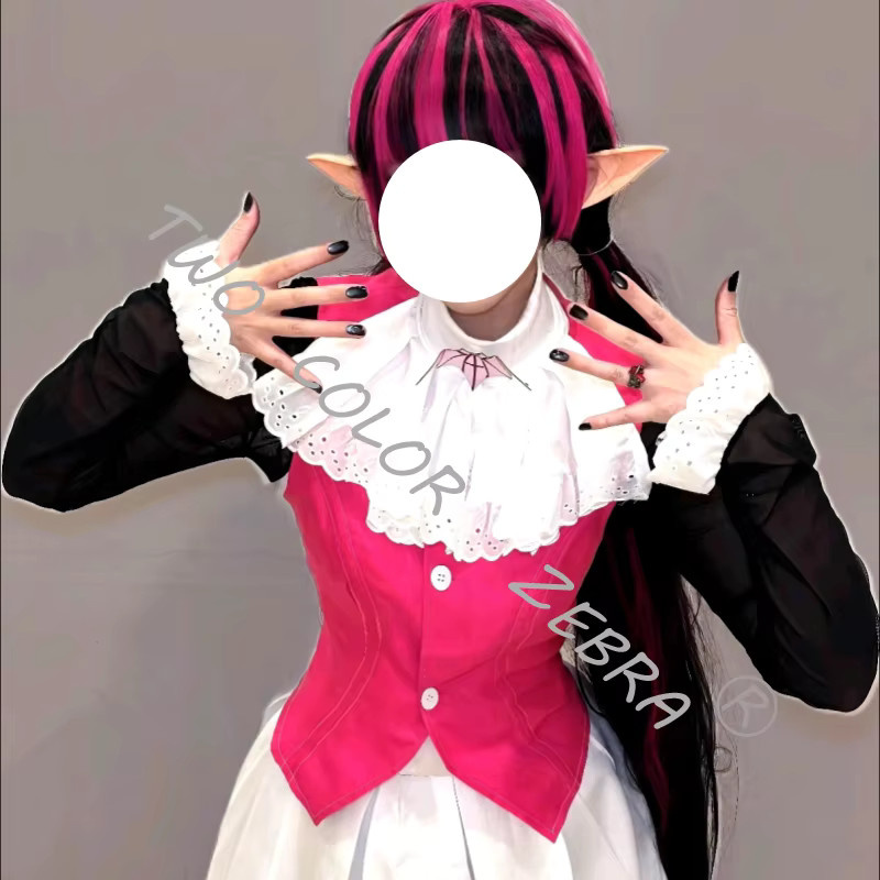 Monster High Draculaura Cosplay Kostüm Kleid Perücke, Komplettset - Bild 3