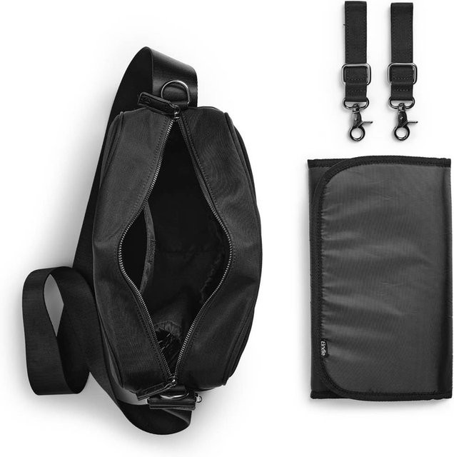Elodie Wickeltasche Messenger Crossbody in Schwarz aus Textil - Bild 1