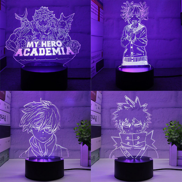 My Hero Academia Bakugou Katsuki Actionfigur, LED-Lampe, Acryl-Ständer - Bild 1