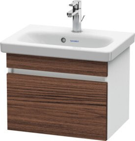 Duravit Waschtischunterschrank DuraStyle in Nussbaum Dunkelbraun und Weiß mit 1 Auszug, B: 50 cm, T: 36,8 cm, H: 39,8 cm - Bild 1