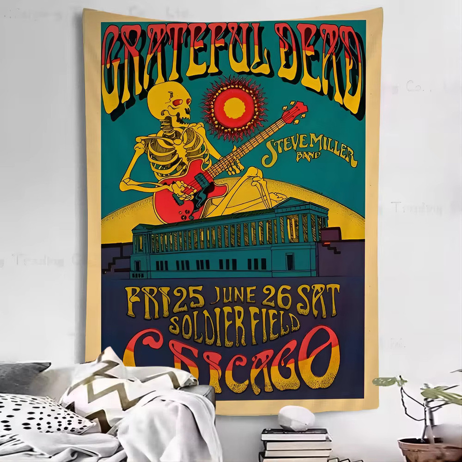 Mesuca Wandteppich The Grateful Dead im Boho-Stil, Mehrfarbig, Rechteckig, Breite: 70 cm, Höhe: 50 cm - Bild 2