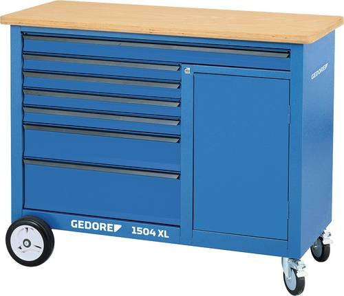 Gedore Rollwerkbank 1504XL in Blau, B/T/H: 125,0 x 55,0 x 98,5 cm - Bild 1