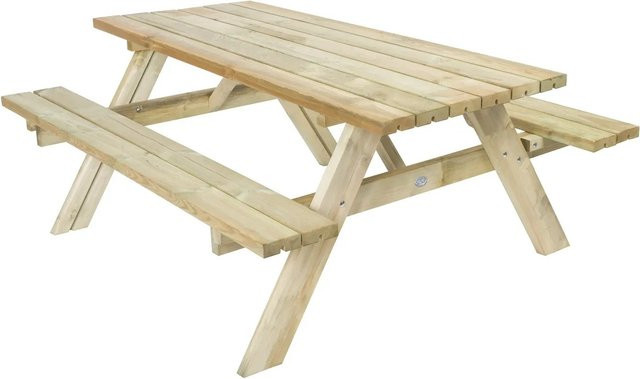 AXI Picknicktisch Julie aus Kiefernholz in Natur, 6 Sitzplätze, B/T/H: 177 x 154 x 74 cm - Bild 1