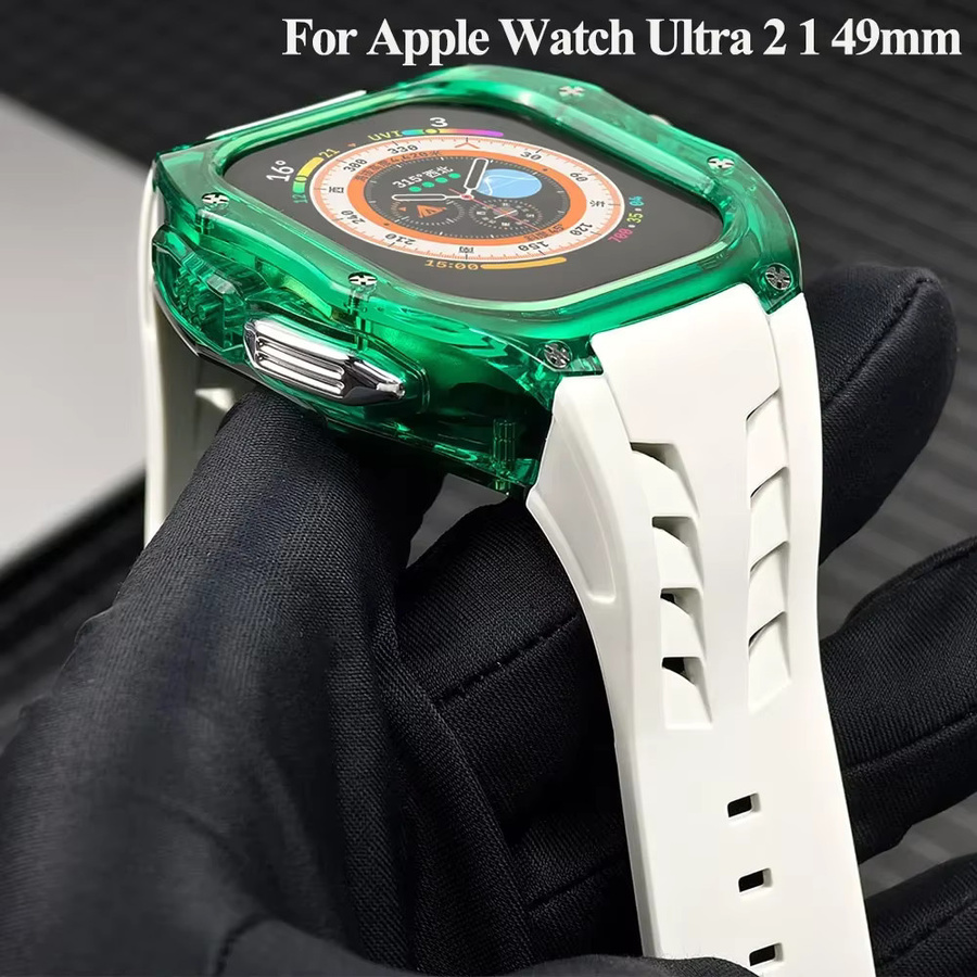 OAKCHARM Uhrenarmband Silikon, Weiß, Apple Watch Ultra 49 mm - Bild 1
