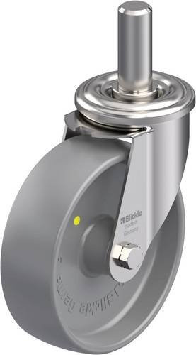 Blickle Edelstahl-Lenkrolle LEXZ-PO 125G-ELS in Grau mit 125 mm Rad-Durchmesser und 150 kg Tragfähigkeit - Bild 1