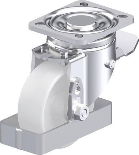 Blickle Stahlblech-Lenkrolle LH-PO 100G-1-ST-FS in Weiß mit 100 mm Rad-Durchmesser und einer Tragfähigkeit von 280 kg - Bild 1
