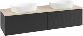 V&B Waschtischunterschrank Antao mit Frontstruktur in Blau, B/T/H: 160 x 50 x 50 cm - Bild 1