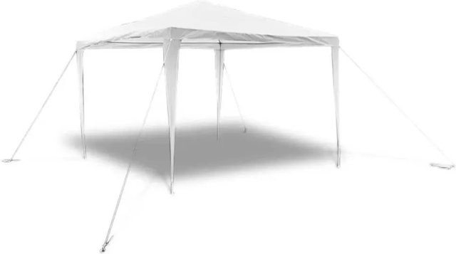 vidaXL Gartenpavillon mit Pyramidendach in Weiß, B/T: 3 x 3 m - Bild 1