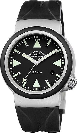 Mühle Glashütte Armbanduhr, Automatik, Edelstahl, 42 mm, Herren, Schwarz - Bild 1
