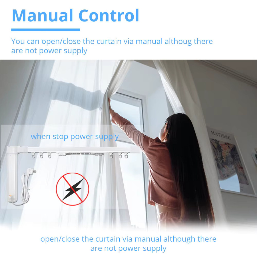 Zemismart WiFi-Vorhangmotor in Weiß für Tuya Smart Life mit RF-Fernbedienung und Sprachsteuerung via Alexa, Echo und Yandex Alice - Bild 3