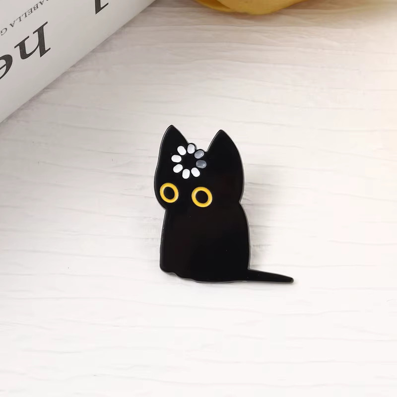 Miss Zoe Emaille-Pin, Black Cat Void Loading, Schwarz - Bild 4