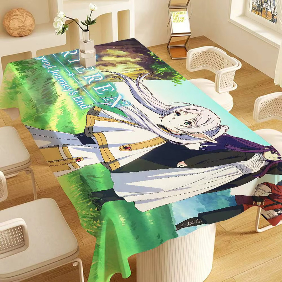 Wasserdichte und schmutzabweisende Tischdecke mit Japanischem Anime Frieren Design von Potdemiel B/H: 90 x 140 cm - Bild 5