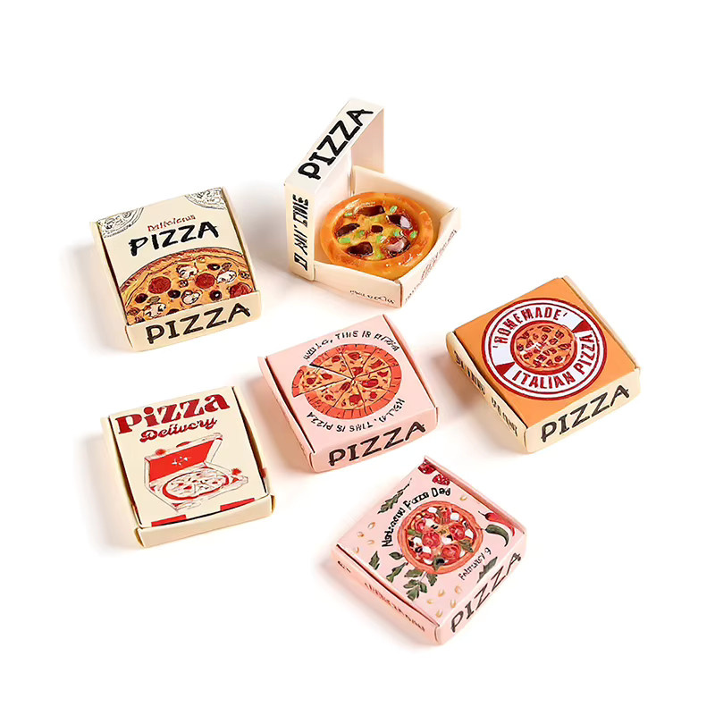 JETTING Puppenhaus-Miniatur-Pizza oder Verpackungsbox-Modell, Zubehör, 6-teiliges Set - Bild 3