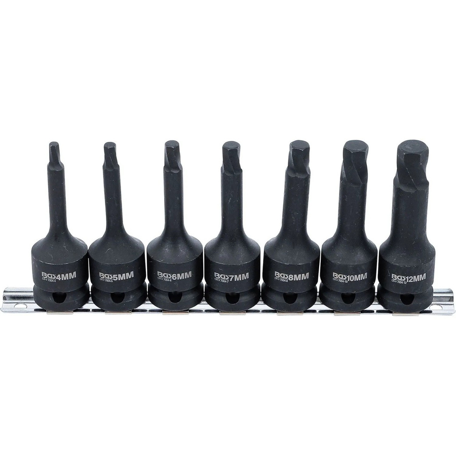 BGS Schraubenausdreher-Satz 7004 aus Chrom-Vanadium für defekte Innensechskanten 4-12 mm mit 1/2 Zoll Innenvierkant, 7-teilig - Bild 2