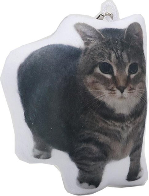 Binchi Fitness Schlüsselanhänger Plüsch, Katze, 10 cm, weiß, Unisex - Bild 1