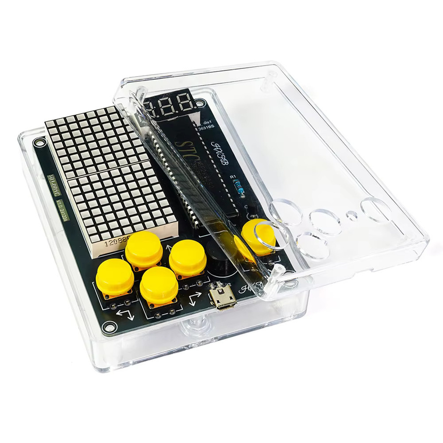 UICPAL DIY Pixel Spielkonsole, Elektronisches Kit, Rote LED Dot Matrix - Bild 3