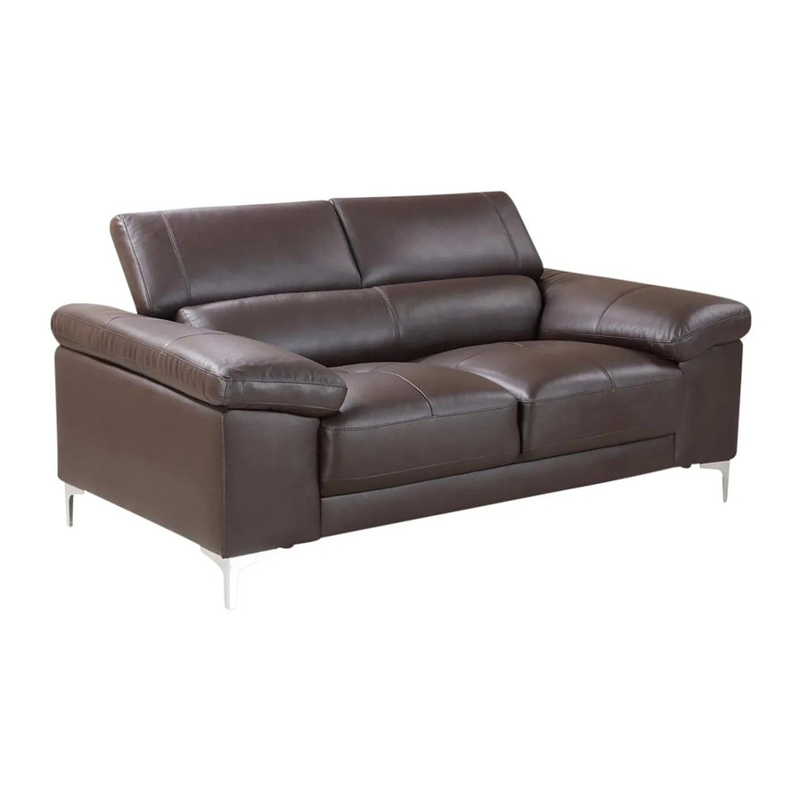Vente-unique Ledersofa Solange in Schokobraun, Breite: 176 cm - Bild 2