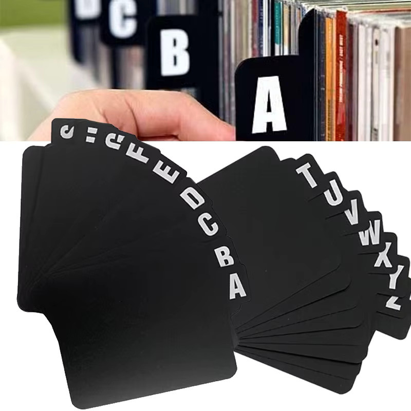 26-teiliges Schallplatten-Trennblatt-Set in Schwarz aus Kunststoff mit alphabetischen A-Z Tabs zur Organisation deiner Vinyl-Sammlung - Bild 7