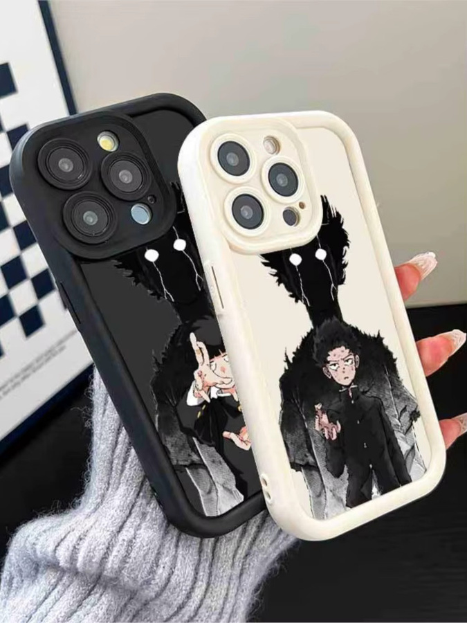 Mob Psycho 100 Silikonhülle für Apple iPhone 11 bis 17 Pro Max mit Augen-Ladder-Design - Bild 4