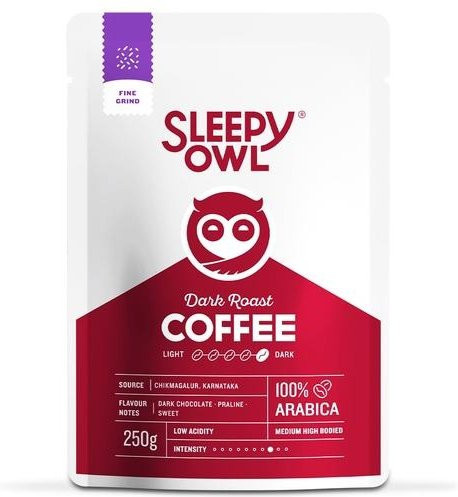 Sleepy Owl Kaffee, 100 % Arabica, mittlere Röstung, gemahlen, 250 g - Bild 1