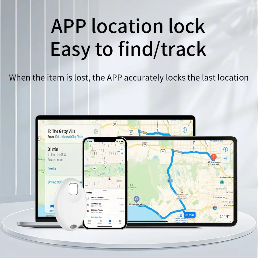 Apple Mini Bluetooth GPS Tracker für iOS mit Find My App, Anti-Verlust-Gerät in Schwarz für Schlüssel, Gepäck und Haustiere - Bild 2