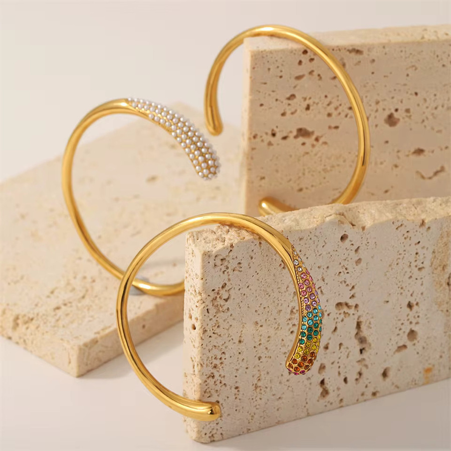 UILZ Armband, Edelstahl, Perle, Zirkon, Damen - Bild 2