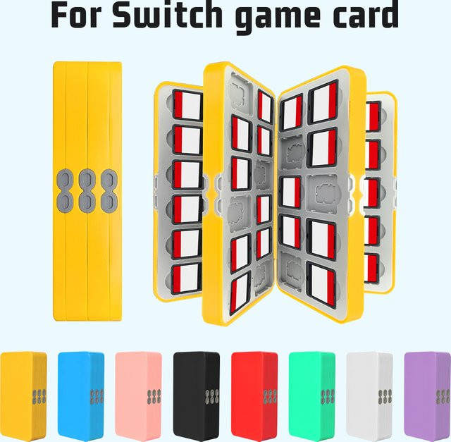 LOKPAD 72-in-1 Aufbewahrungsbox für Nintendo Switch 1/2 Spielkarten in Gelb - Bild 1