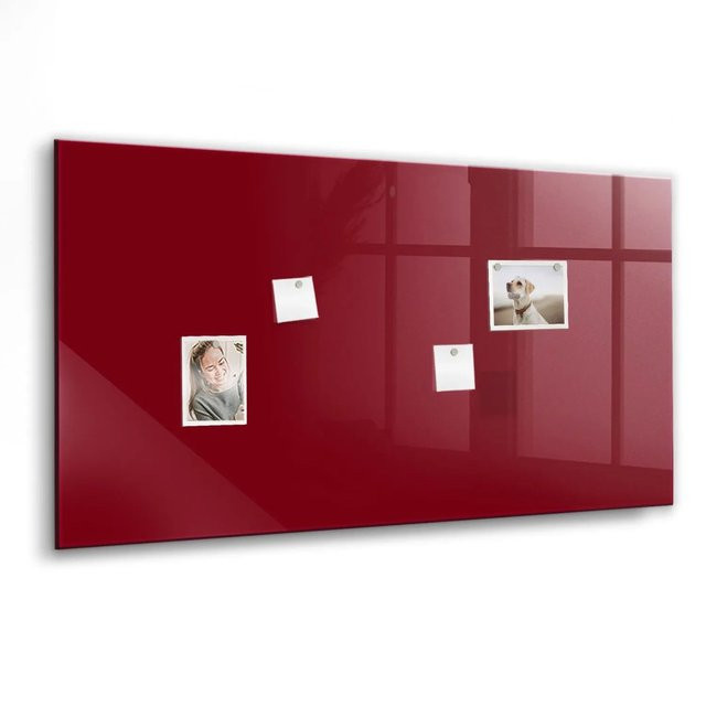 Tulup Glas Magnettafel in Burgunderrot, B: 120 cm - Bild 1
