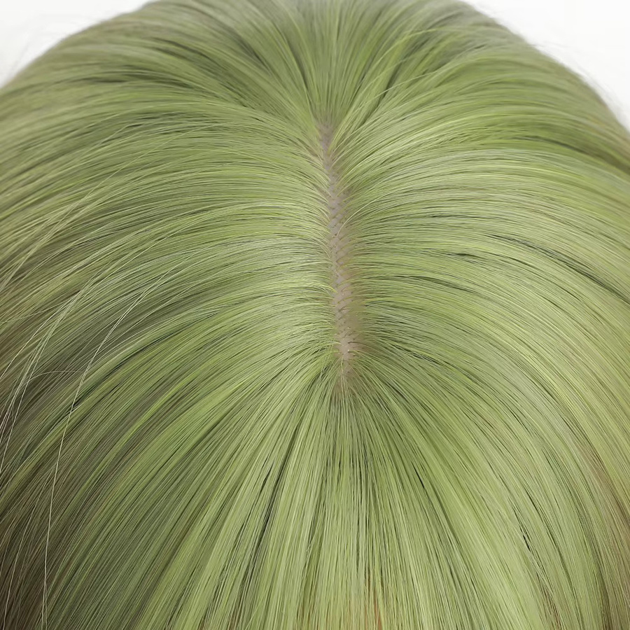 JONRENAU Bob Perücke mit Pony, grün-braun, synthetisch, Damen - Bild 3