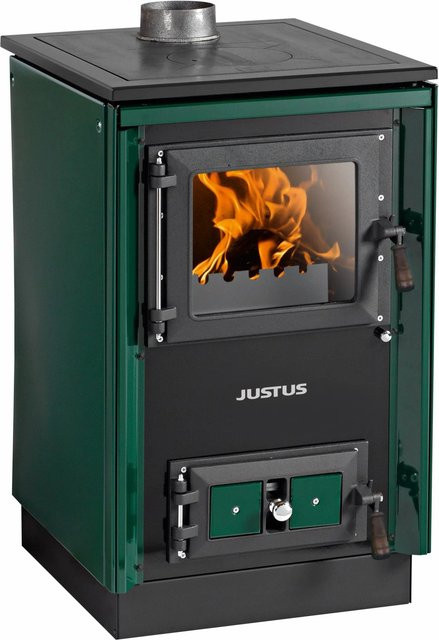 Justus Küchenofen Rustico 50 2.0 Festbrennstoffherd in Grün mit 7 kW Leistung - Bild 1