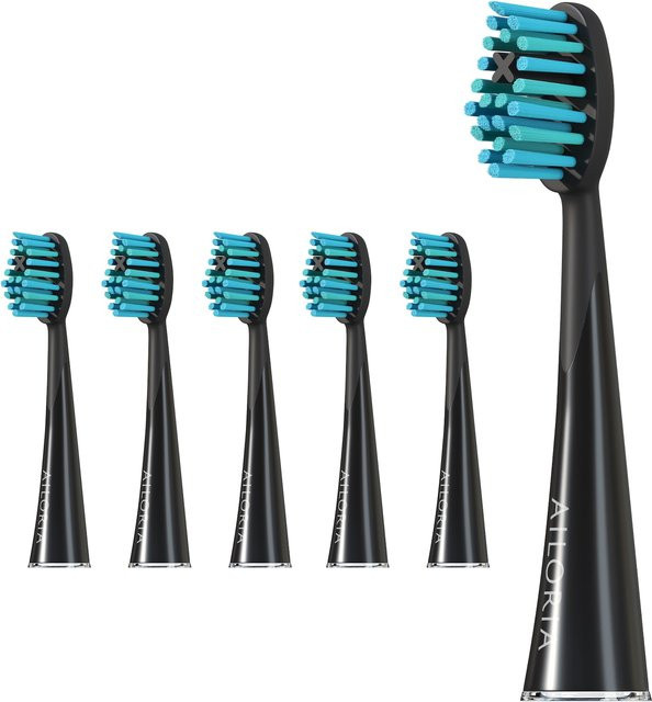 AILORIA Extra Clean Ersatzbürstenköpfe, 6er Set, Black, Unisex - Bild 1