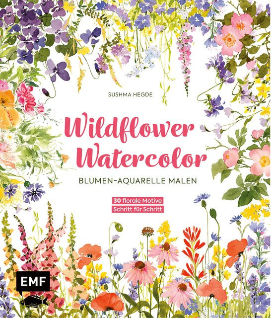 EMF Wildflower Watercolor - Blumen Aquarelle malen von Sushma Hegde, Deutsch - Bild 1