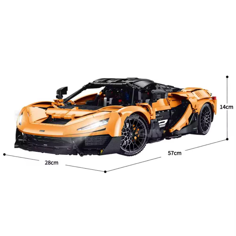 Maikailun W1 Technic Sportwagen, Baustein-Modell, 1:8, orange - Bild 6