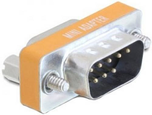 Delock 65255 VGA Adapter mit 1x D-SUB-Stecker 9pol. und 1x D-SUB-Buchse 9pol. in Silber und Gelb - Bild 1