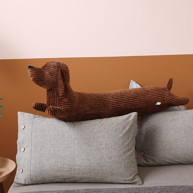 BC Pet Supplies Dackel Hund Form Plüschkissen, Braun, 50cm - Bild 1