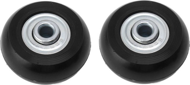2 Stück KaiSai Kofferrollen Ersatz Set aus Gummi und Kunststoff, Schwarz, Durchmesser: 43 mm, Breite: 18 mm - Bild 1